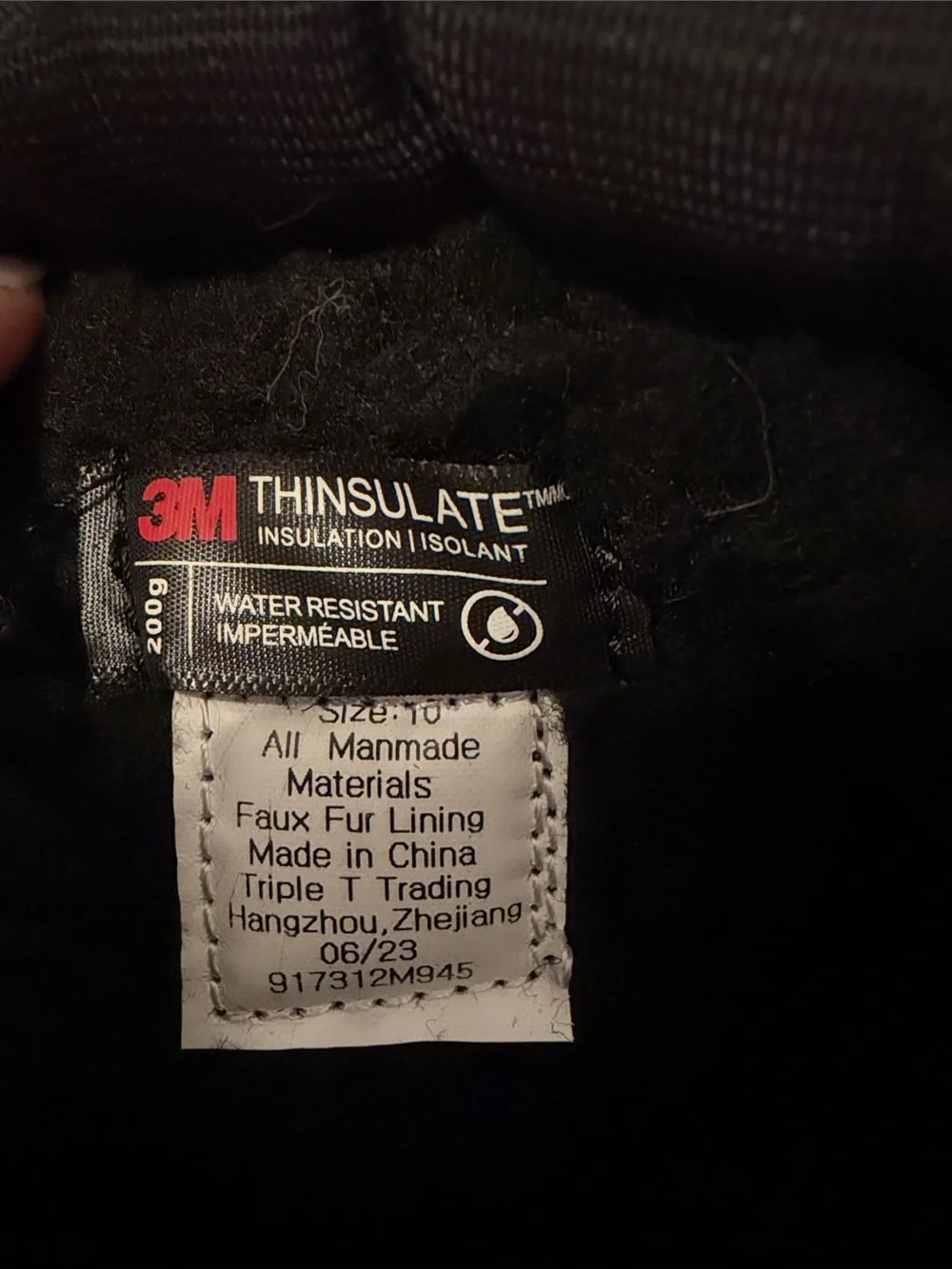 3M Thinsulate Black Men's Rain & Snow Boots